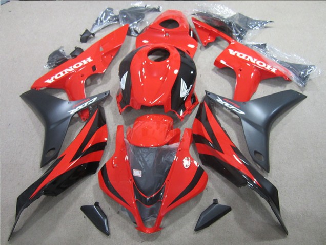 2007-2008 Black Red Honda CBR600RR Motorbike Fairings