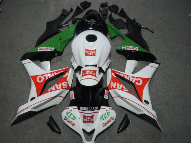 2007-2008 White Red MORELLATO San Carlo Honda CBR600RR Bike Fairing Kit