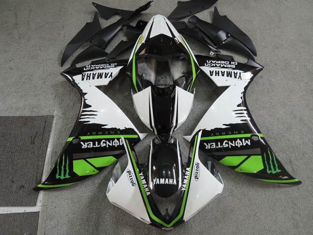 2007-2008 Black White Monster Pizzoli Honda CBR600RR Motorcycle Fairings