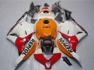 Abs 2009-2012 White Orange Black Repsol Honda CBR600RR Motorcycle Fairing Kit