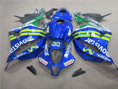 Abs 2009-2012 Blue White Movistar Honda CBR600RR Bike Fairings