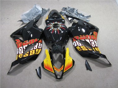 2009-2012 Black Yellow Honda CBR600RR Replacement Motorcycle Fairings