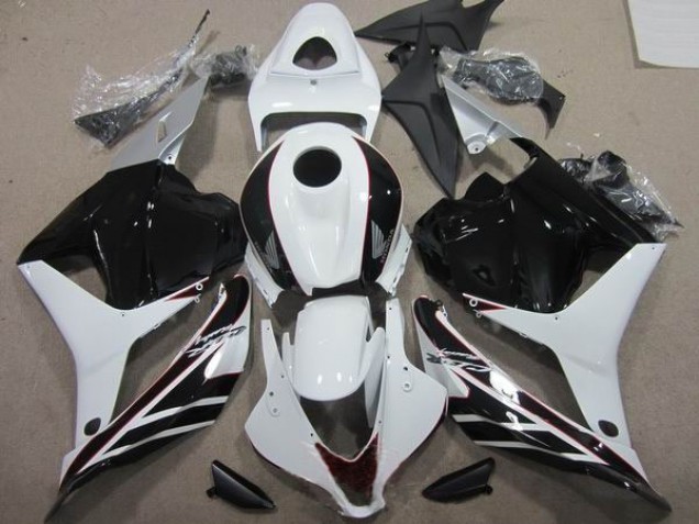 2009-2012 Black White Honda CBR600RR Motorcycle Fairings