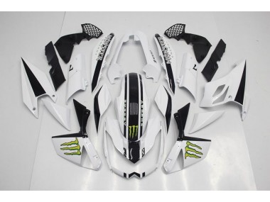 2007-2009 White Kawasaki Z1000 Moto Fairings