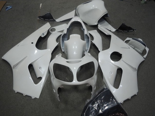 2002-2006 White Kawasaki ZX12R Motorcyle Fairings