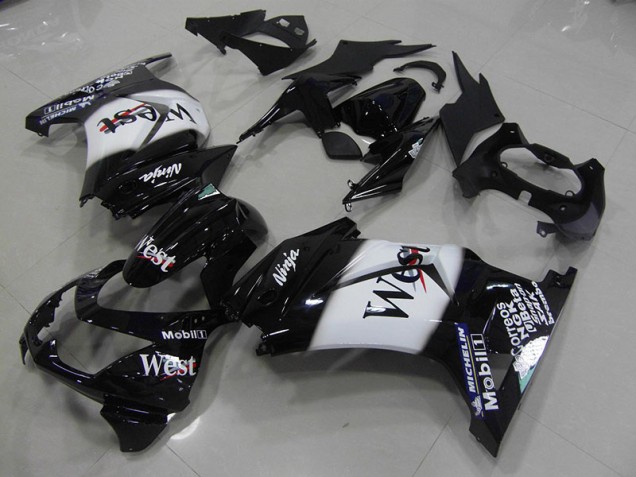 Abs 2008-2012 Black West Kawasaki ZX250R Motorcycle Fairing Kits