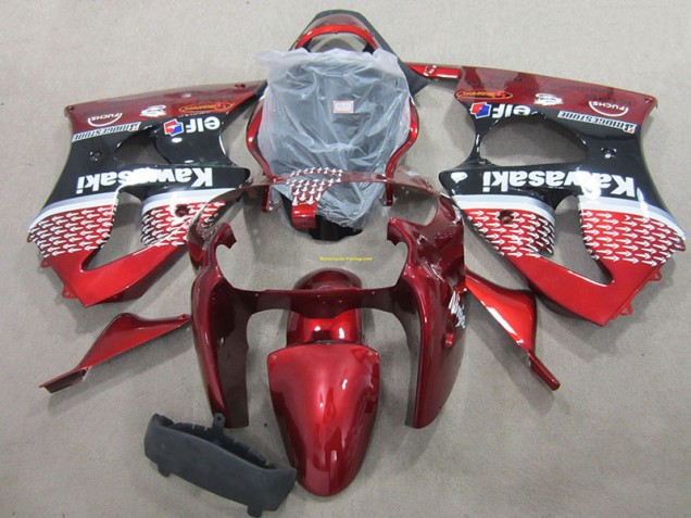 2000-2002 Red Kawasaki ZX6R Bike Fairing