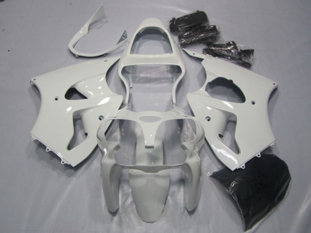 2000-2002 White Kawasaki ZX6R Bike Fairing Kit