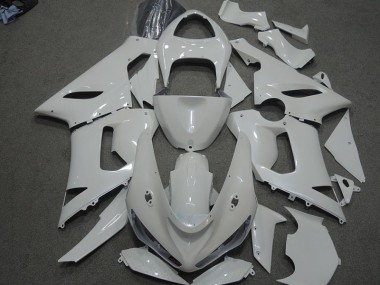 Abs 2005-2006 White Kawasaki ZX6R Motorcycle Fairings Kit