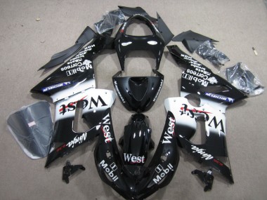 2005-2006 Black West Mobil Ninja 636 Kawasaki ZX6R Motorbike Fairings