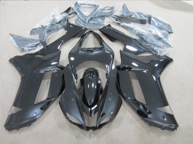 Abs 2007-2008 Black Kawasaki ZX6R Motorcycle Fairings Kits