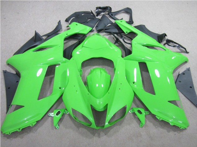 2007-2008 Green Kawasaki ZX6R Replacement Motorcycle Fairings