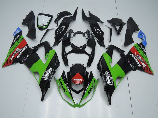 2013-2018 Black Green Red Motocard Kawasaki ZX6R Motorcycle Fairing Kit