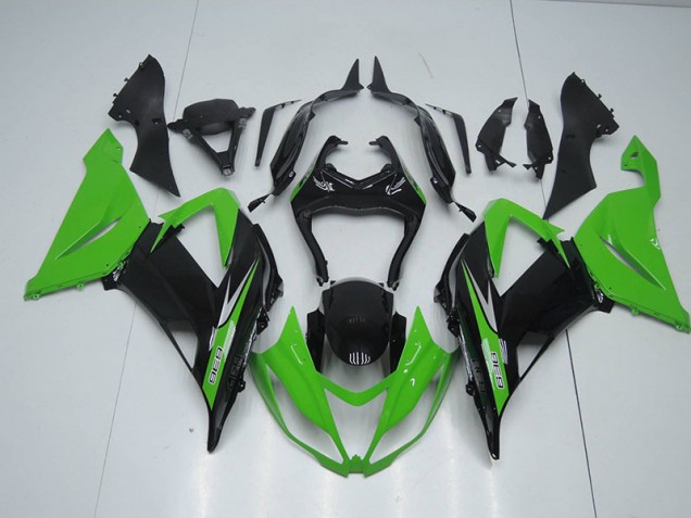 2013-2018 Black Green 636 Kawasaki ZX6R Bike Fairings