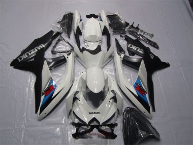 Abs 2007-2008 White Black Suzuki GSXR1000 Motor Bike Fairings