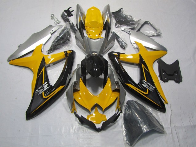 2007-2008 Yellow Black Suzuki GSXR1000 Replacement Motorcycle Fairings