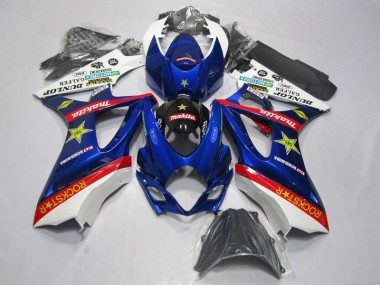 Abs 2007-2008 Blue Red Rockstar Suzuki GSXR1000 Motorbike Fairing Kits