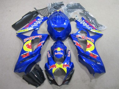 2007-2008 Blue Red Bull Suzuki GSXR1000 Motorbike Fairing Kits