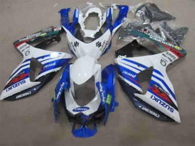 Abs 2009-2016 White Blue Samsung Suzuki GSXR1000 Motorbike Fairings