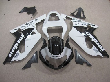 Abs 2001-2003 White Black Suzuki GSXR600 Motorbike Fairings