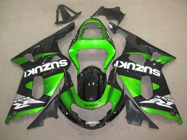 2001-2003 Black Green Suzuki GSXR600 Motorbike Fairing