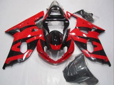 Abs 2001-2003 Black Red Suzuki GSXR600 Motorbike Fairing