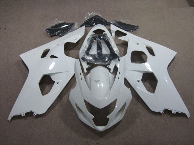 2004-2005 White Suzuki GSXR600 Bike Fairings