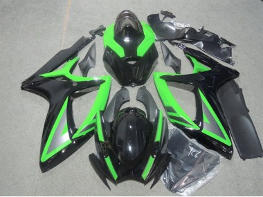 Abs 2006-2007 Black Green Suzuki GSXR600 Motorbike Fairing