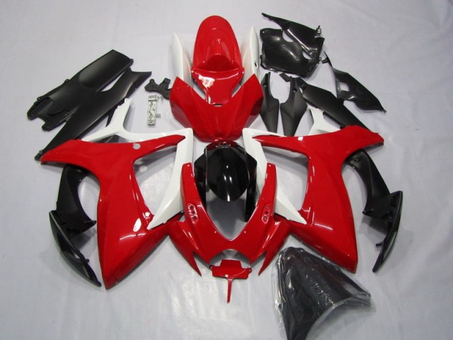 2006-2007 Red Black Suzuki GSXR600 Motorcycle Replacement Fairings