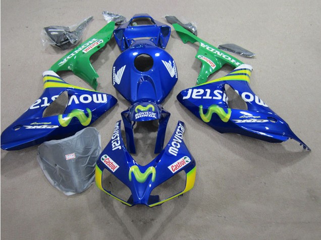 2006-2007 Blue Movistar Castrol Suzuki GSXR600 Motorcycle Fairing Kit