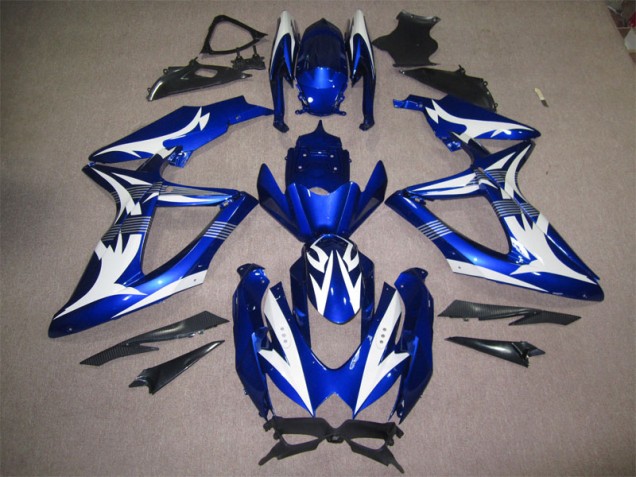 2008-2010 Blue White Suzuki GSXR600 Motorcycle Bodywork