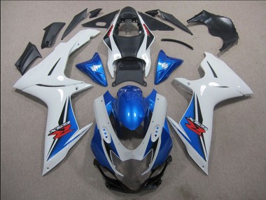 Abs 2011-2021 White Blue Suzuki GSXR600 Motorbike Fairing Kits