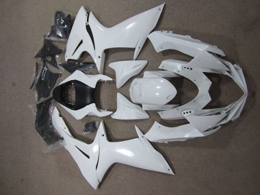 Abs 2011-2021 White Suzuki GSXR600 Replacement Fairings