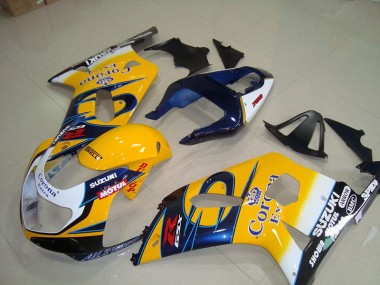Abs 2001-2003 Yellow Blue Corona Extra Motul Suzuki GSXR750 Motorcycle Fairings Kits