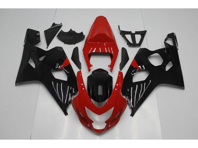 2004-2005 Red Black Suzuki GSXR750 Motorcylce Fairings