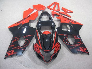 Abs 2004-2005 Red Black Suzuki GSXR750 Motorcycle Fairings