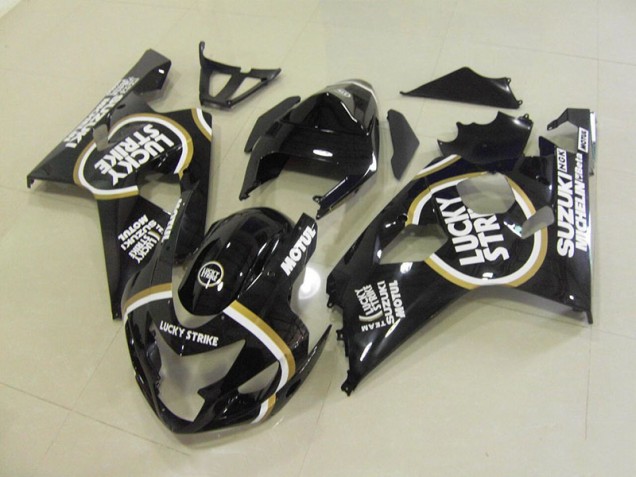 2004-2005 Black White Lucky Strike Motul Suzuki GSXR750 Motorcycle Fairing