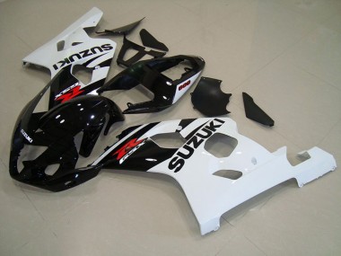 Abs 2004-2005 Black White Suzuki GSXR750 Bike Fairings