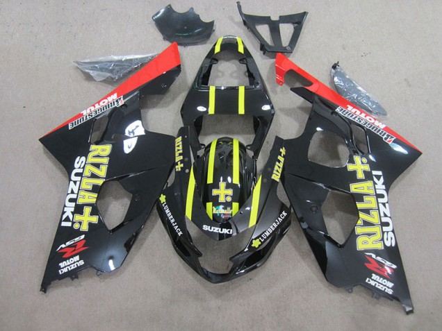 Abs 2004-2005 Black Yellow Rizla Suzuki GSXR750 Bike Fairing