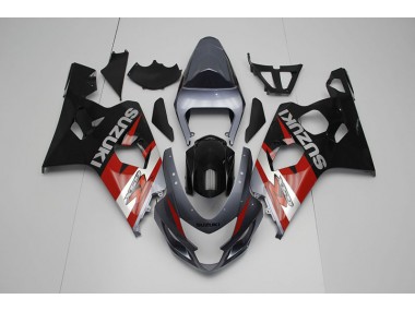 2004-2005 Black Red Suzuki GSXR750 Bike Fairings