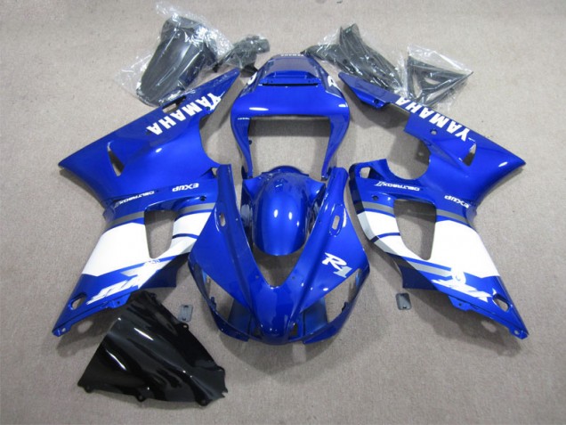 1998-1999 Blue White Decal Yamaha YZF R1 Moto Fairings