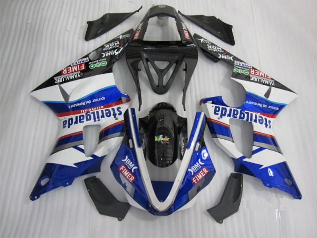 Abs 2000-2001 Black White Blue Santander Yamaha YZF R1 Replacement Fairings