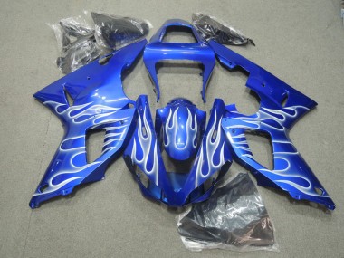 Abs 2000-2001 Blue White Flame Yamaha YZF R1 Motorcycle Fairings Kit