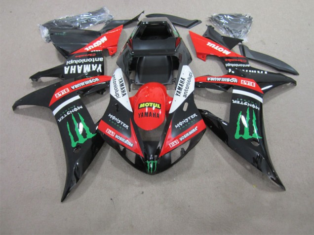 Abs 2002-2003 Black Red Motul Yamaha YZF R1 Bike Fairings