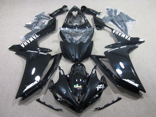 2007-2008 Black White Decal Yamaha YZF R1 Motorcycle Fairing Kits