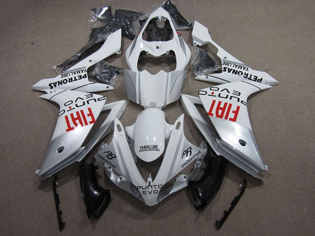 Abs 2007-2008 White Fiat Yamaha YZF R1 Bike Fairings