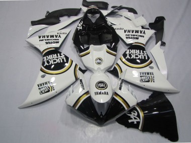 Abs 2009-2011 Black White Lucky Strike Yamaha YZF R1 Motorcycle Fairings Kits