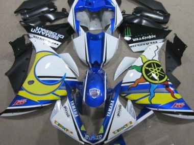 2009-2011 Blue White Yellow 46 Yamaha YZF R1 Replacement Fairings