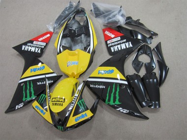 2009-2011 Black Yellow Motul Monster Yamaha YZF R1 Bike Fairing