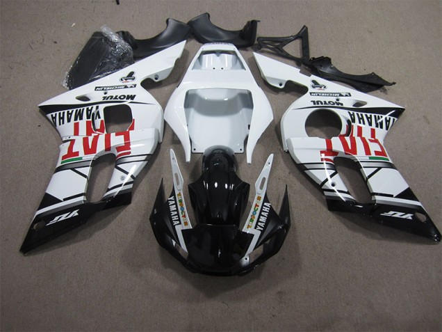 Abs 1998-2002 White Black Fiat Yamaha YZF R6 Motorbike Fairing Kits